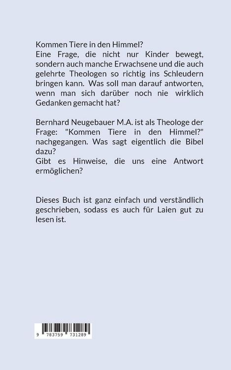 Produktbild: Kommen Tiere in den Himmel?