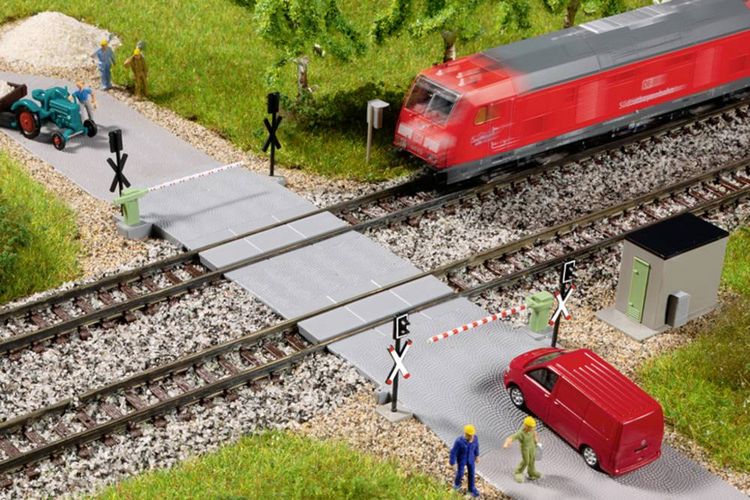 Produktbild: Auhagen 44649 N Au Bahn&uuml;bergang - Halbschranke