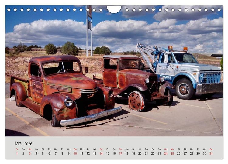 Produktbild: Rostige Autos. Faszination U.S. Wracks (Wandkalender 2026 DIN A4 quer), CALVENDO Monatskalender
