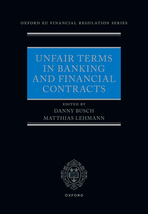 Produktbild: Unfair Terms in Banking and Financial Contracts
