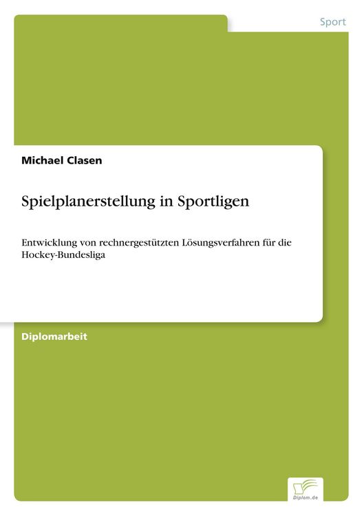 Produktbild: Spielplanerstellung in Sportligen