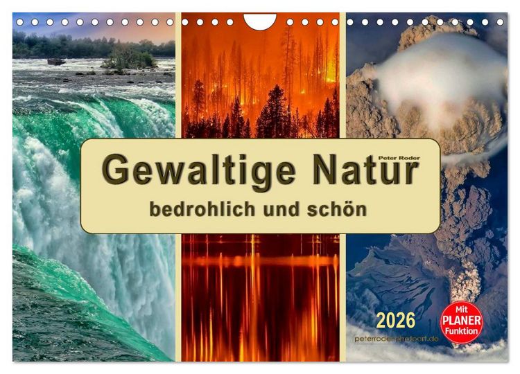 Produktbild: Gewaltige Natur - bedrohlich und sch&ouml;n (Wandkalender 2026 DIN A4 quer), CALVENDO Monatskalender