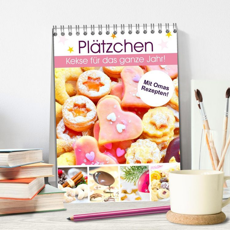 Produktbild: Pl&auml;tzchen. Kekse f&uuml;r das ganze Jahr! (Tischkalender 2026 DIN A5 hoch), CALVENDO Monatskalender