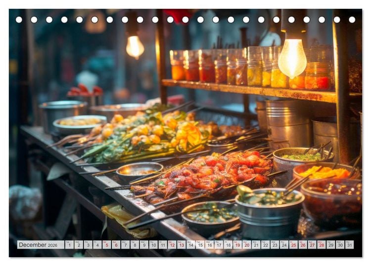 Produktbild: STREET FOOD Impressions around the world (Desk Calendar 2026 DIN A5 landscape), CALVENDO 12 Month DeskCalendar