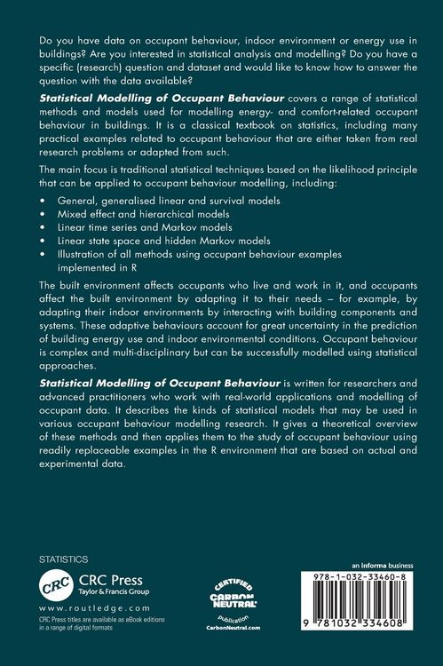Produktbild: Statistical Modelling of Occupant Behaviour
