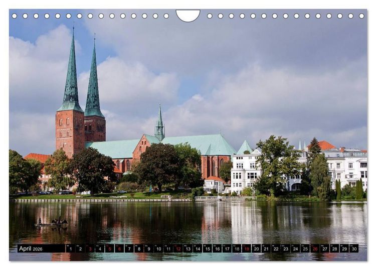 Produktbild: Ostseeperle L&uuml;beck (Wandkalender 2026 DIN A4 quer), CALVENDO Monatskalender