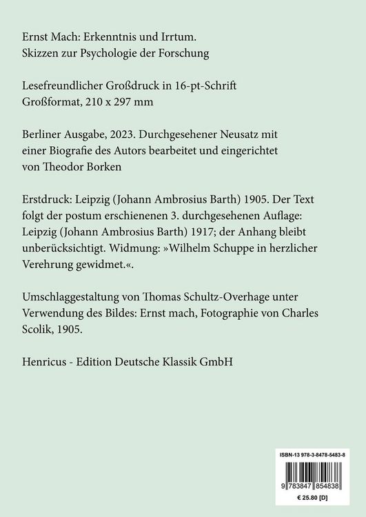 Produktbild: Erkenntnis und Irrtum (Gro&szlig;druck)