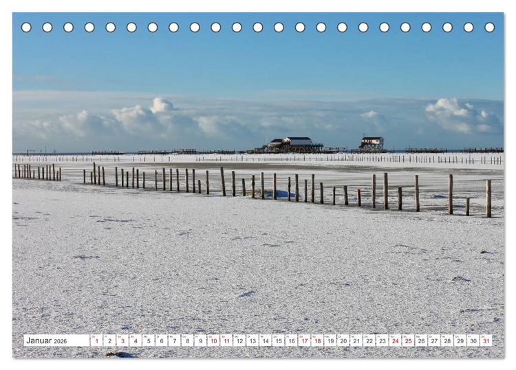 Produktbild: ST. PETER ORDING Strand und Meer (Tischkalender 2026 DIN A5 quer), CALVENDO Monatskalender