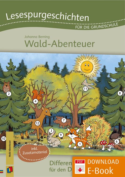 Produktbild: Lesespurgeschichten f&uuml;r die Grundschule - Wald-Abenteuer