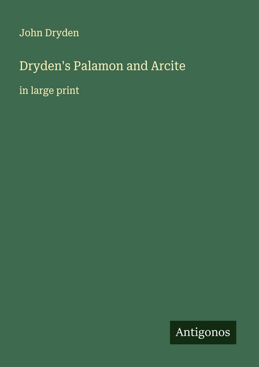 Produktbild: Dryden's Palamon and Arcite