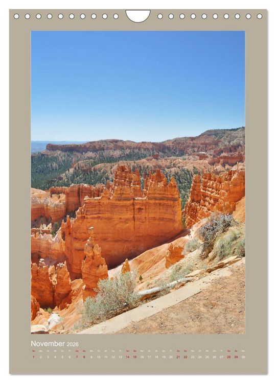Produktbild: Erlebe mit mir den Bryce Canyon Nationalpark (Wandkalender 2026 DIN A4 hoch), CALVENDO Monatskalender