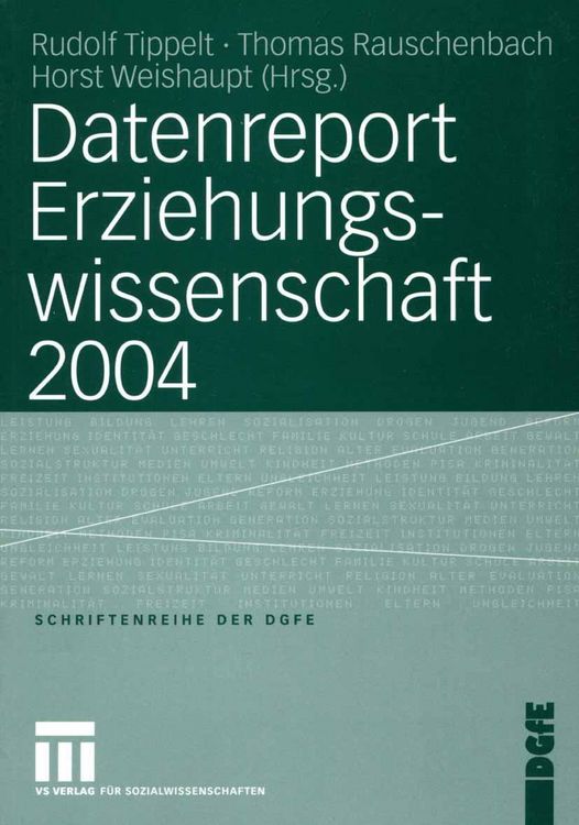Produktbild: Datenreport Erziehungswissenschaft 2004