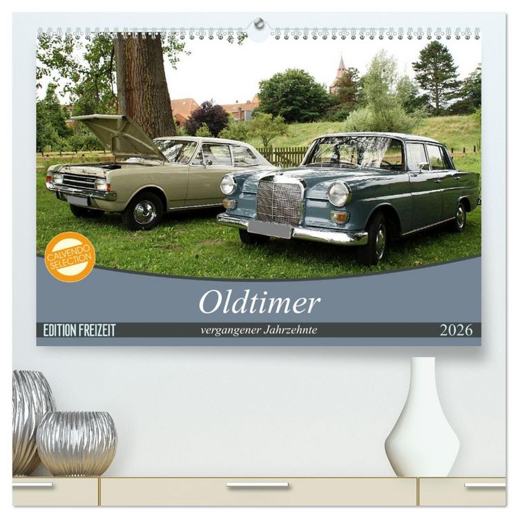 Produktbild: Oldtimer vergangenger Jahrzehnte (hochwertiger Premium Wandkalender 2026 DIN A2 quer), Kunstdruck in Hochglanz