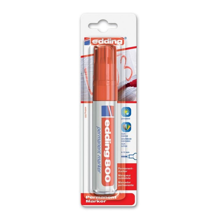 Produktbild: Edding 800 4-800-1-1002 Permanentmarker Rot wasserfest: Ja