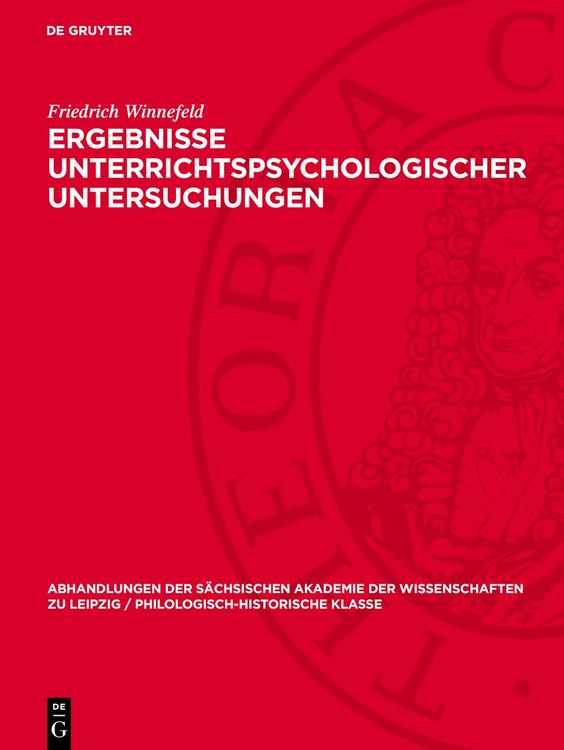Produktbild: Ergebnisse unterrichtspsychologischer Untersuchungen