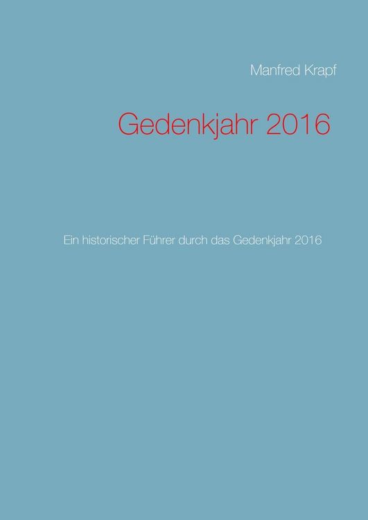 Produktbild: Gedenkjahr 2016