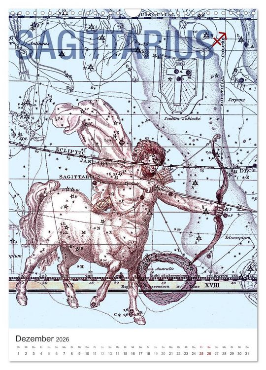 Produktbild: Sternzeichenkalender (Wandkalender 2026 DIN A3 hoch), CALVENDO Monatskalender