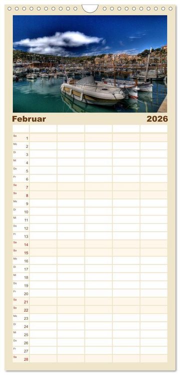 Produktbild: Familienplaner 2026 - Mallorca - Mallorquinische Tr&auml;ume mit 5 Spalten (Wandkalender, 21 x 45 cm) CALVENDO