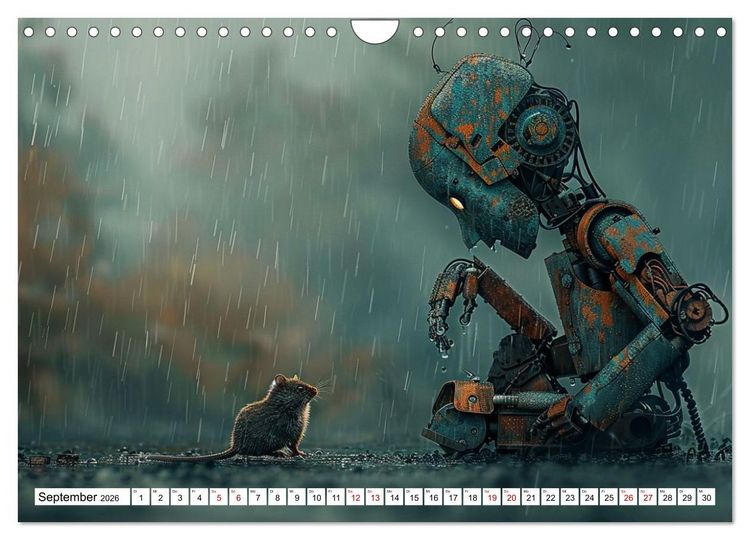 Produktbild: Roboter &ndash; Technik, Poesie und ein Hauch Magie (Wandkalender 2026 DIN A4 quer), CALVENDO Monatskalender