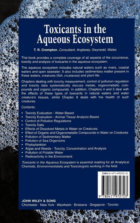 Produktbild: Toxicants in the Aqueous Ecosystem
