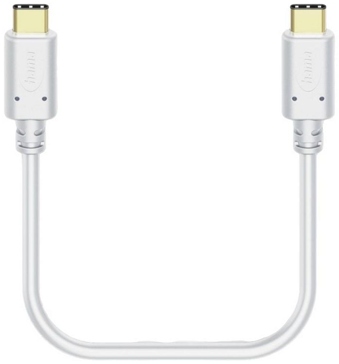 Produktbild: Hama USB-Ladekabel USB 2.0 USB-C&reg; Stecker, USB-C&reg; Stecker 1.50 m Wei&szlig; 00201592