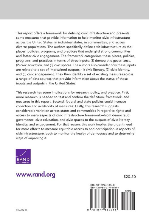 Produktbild: Defining and Measuring Civic Infrastructure