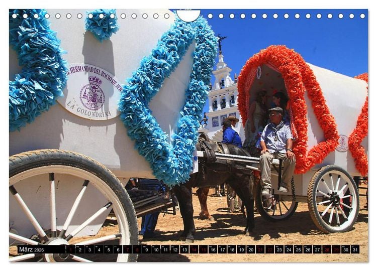 Produktbild: El Rocio - Andalusiens faszinierende Wallfahrt (Wandkalender 2026 DIN A4 quer), CALVENDO Monatskalender