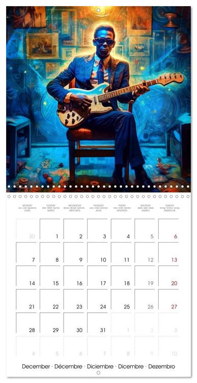 Produktbild: Vibrant Music (Wall Calendar 2026 12 &times; 12 Inch) CALVENDO 12 Month Wall Calendar