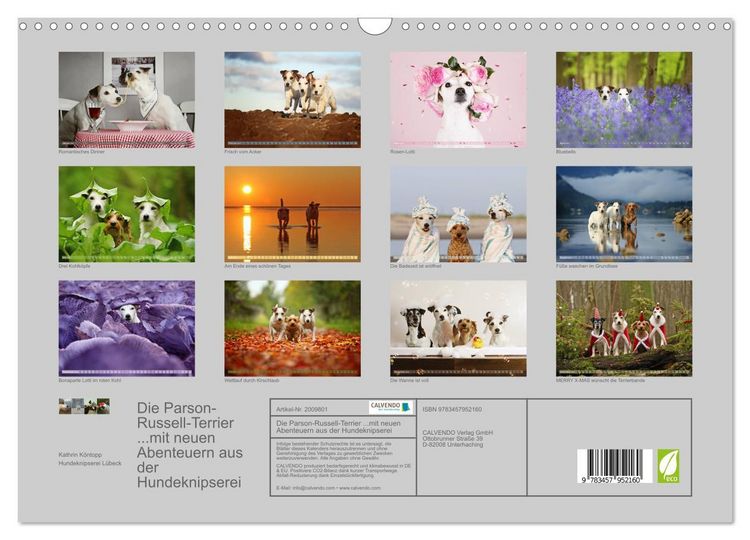 Produktbild: Die Parson-Russell-Terrier ...mit neuen Abenteuern aus der Hundeknipserei (Wandkalender 2026 DIN A3 quer), CALVENDO Monatskalender
