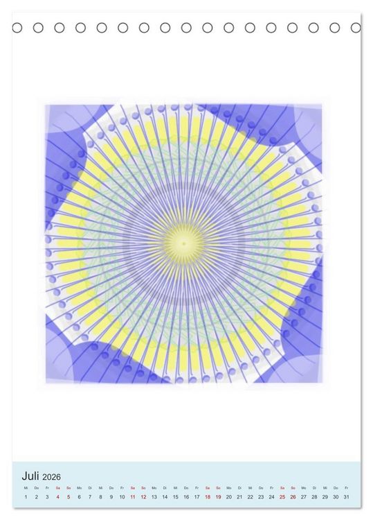 Produktbild: Transluzent-Mandalas (Tischkalender 2026 DIN A5 hoch), CALVENDO Monatskalender