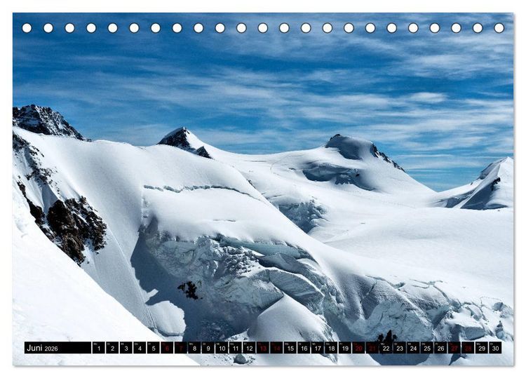 Produktbild: Monte Rosa Classic - Die klassische Tour um das Monte Rosa Massiv (Tischkalender 2026 DIN A5 quer), CALVENDO Monatskalender