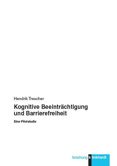Produktbild: Kognitive Beeintr&auml;chtigung und Barrierefreiheit