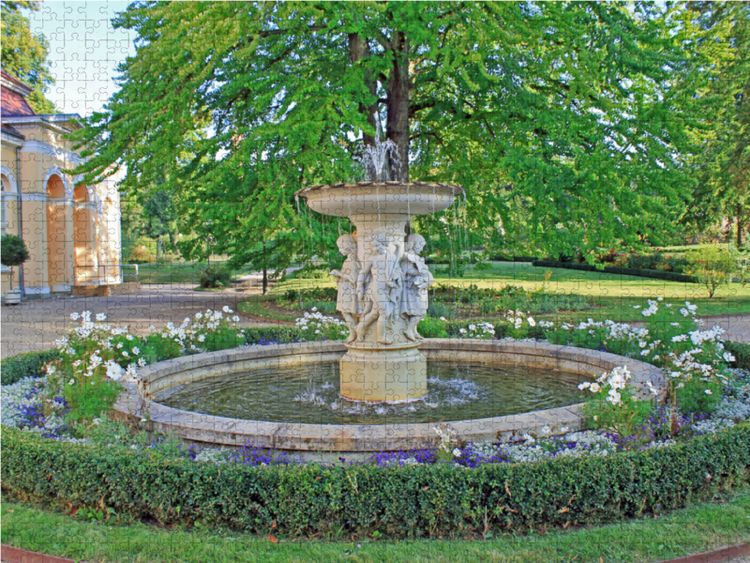 Produktbild: CALVENDO Puzzle Vertr&auml;umter Kinderbrunnen von Neustrelitz | 1000 Teile Lege-Gr&ouml;&szlig;e 64x48cm Foto-Puzzle f&uuml;r gl&uuml;ckliche Stunden