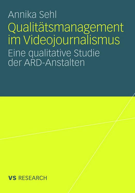 Produktbild: Qualit&auml;tsmanagement im Videojournalismus