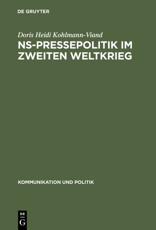 Produktbild: NS-Pressepolitik im Zweiten Weltkrieg
