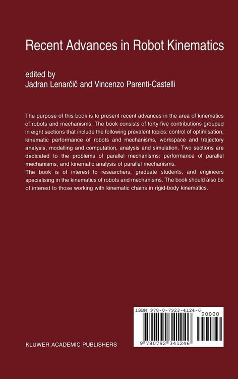 Produktbild: Recent Advances in Robot Kinematics