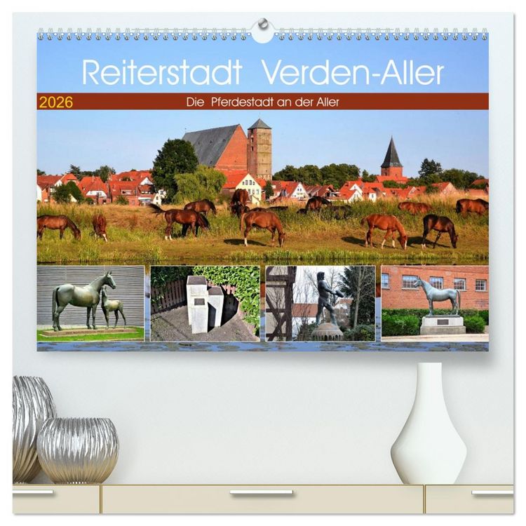 Produktbild: Reiterstadt Verden - Aller (hochwertiger Premium Wandkalender 2026 DIN A2 quer), Kunstdruck in Hochglanz