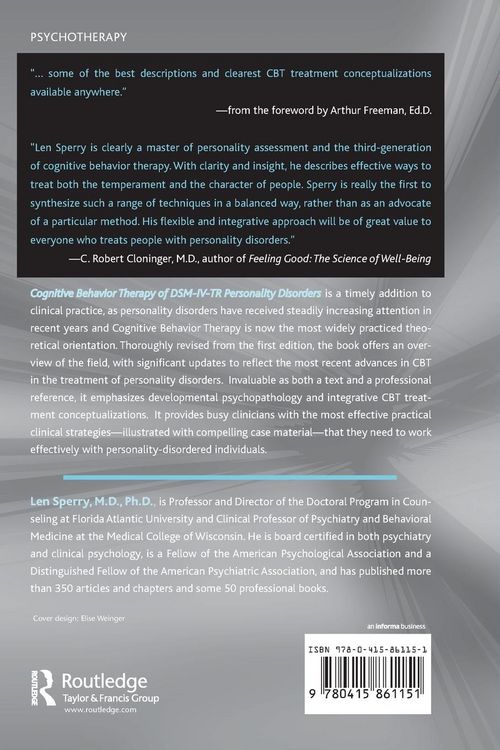 Produktbild: Cognitive Behavior Therapy of DSM-IV-TR Personality Disorders