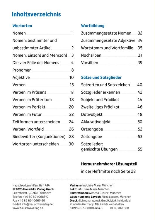 Produktbild: Mein &Uuml;bungsheft Grammatik 4. Klasse