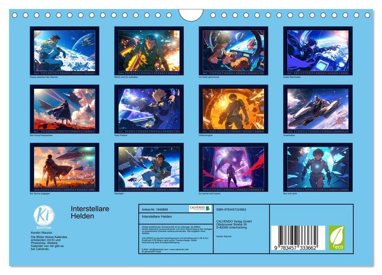 Produktbild: Interstellare Helden (Wandkalender 2026 DIN A4 quer), CALVENDO Monatskalender