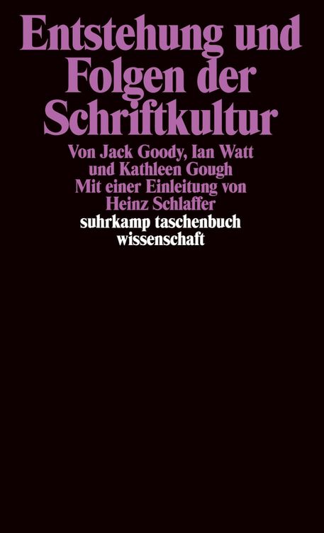 Produktbild: Entstehung und Folgen der Schriftkultur