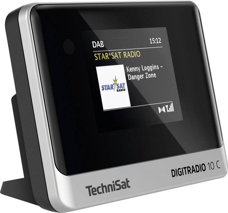 Produktbild: TechniSat DIGITRADIO 10 C Tischradio DAB+, UKW Bluetooth&reg; Inkl. Fernbedienung, Weckfunktion Schwarz/Silber