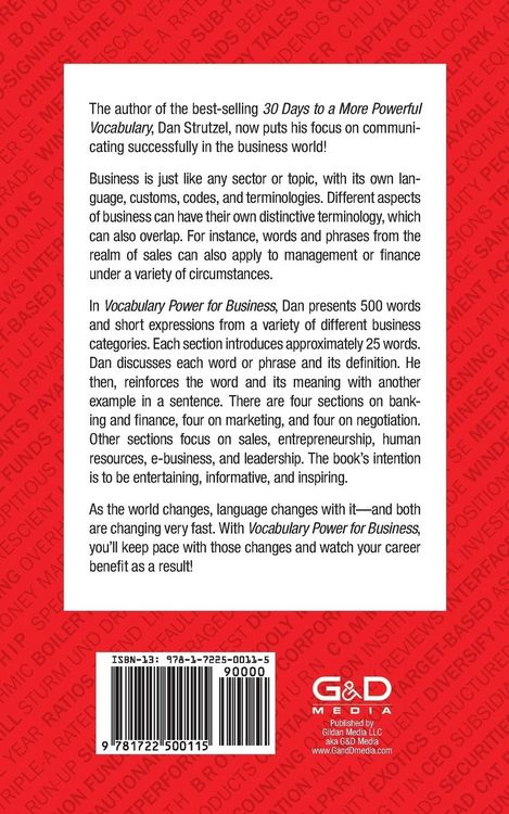 Produktbild: Vocabulary Power for Business: 500 Words You Need to Transform Your Career and Your Life