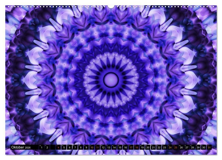 Produktbild: Energie - Mandalas, Spiritualit&auml;t durch die Farbe Lila (hochwertiger Premium Wandkalender 2026 DIN A2 quer), Kunstdruck in Hochglanz