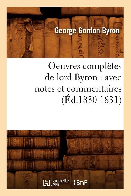Produktbild: Oeuvres compl&egrave;tes de lord Byron