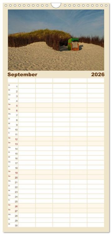 Produktbild: Familienplaner 2026 - Helgoland und die D&uuml;ne mit 5 Spalten (Wandkalender, 21 x 45 cm) CALVENDO