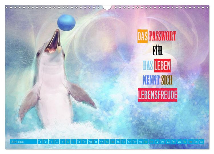 Produktbild: Spr&uuml;che aus dem Leben - Artwork (Wandkalender 2026 DIN A3 quer), CALVENDO Monatskalender