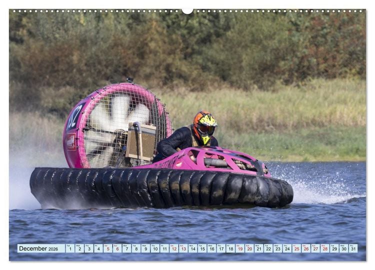 Produktbild: Hovercraft Racing on the Thuringian Sea (Wall Calendar 2026 DIN A2 landscape), CALVENDO 12 Month Wall Calendar