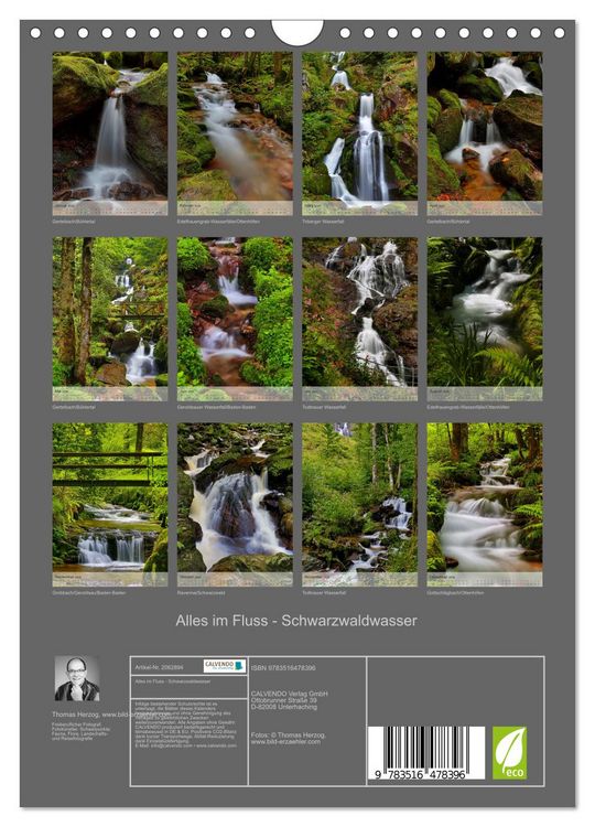 Produktbild: Alles im Fluss - Schwarzwaldwasser (Wandkalender 2026 DIN A4 hoch), CALVENDO Monatskalender