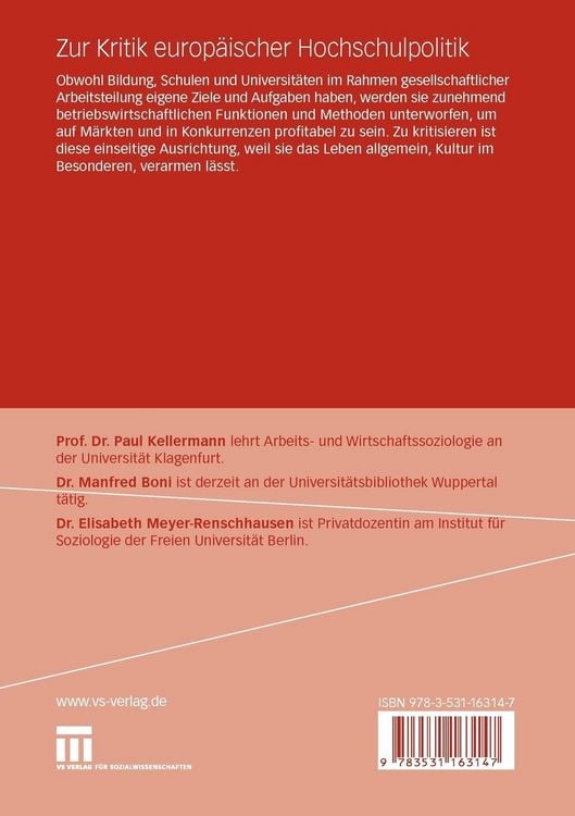 Produktbild: Zur Kritik europ&auml;ischer Hochschulpolitik